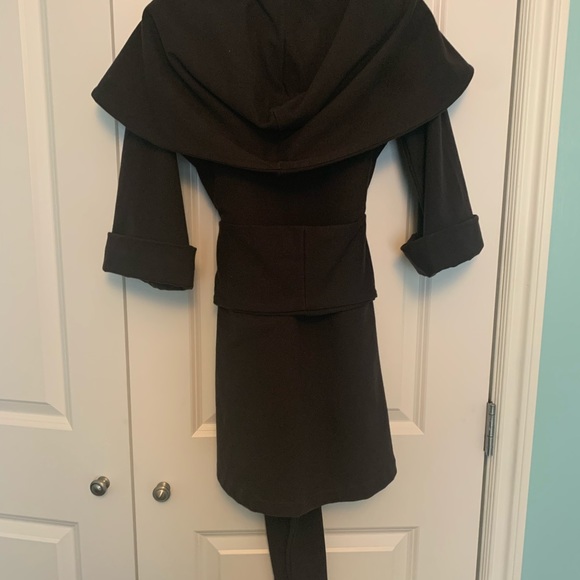 Kania extra small rich dark brown wrap around coat - Picture 2 of 3